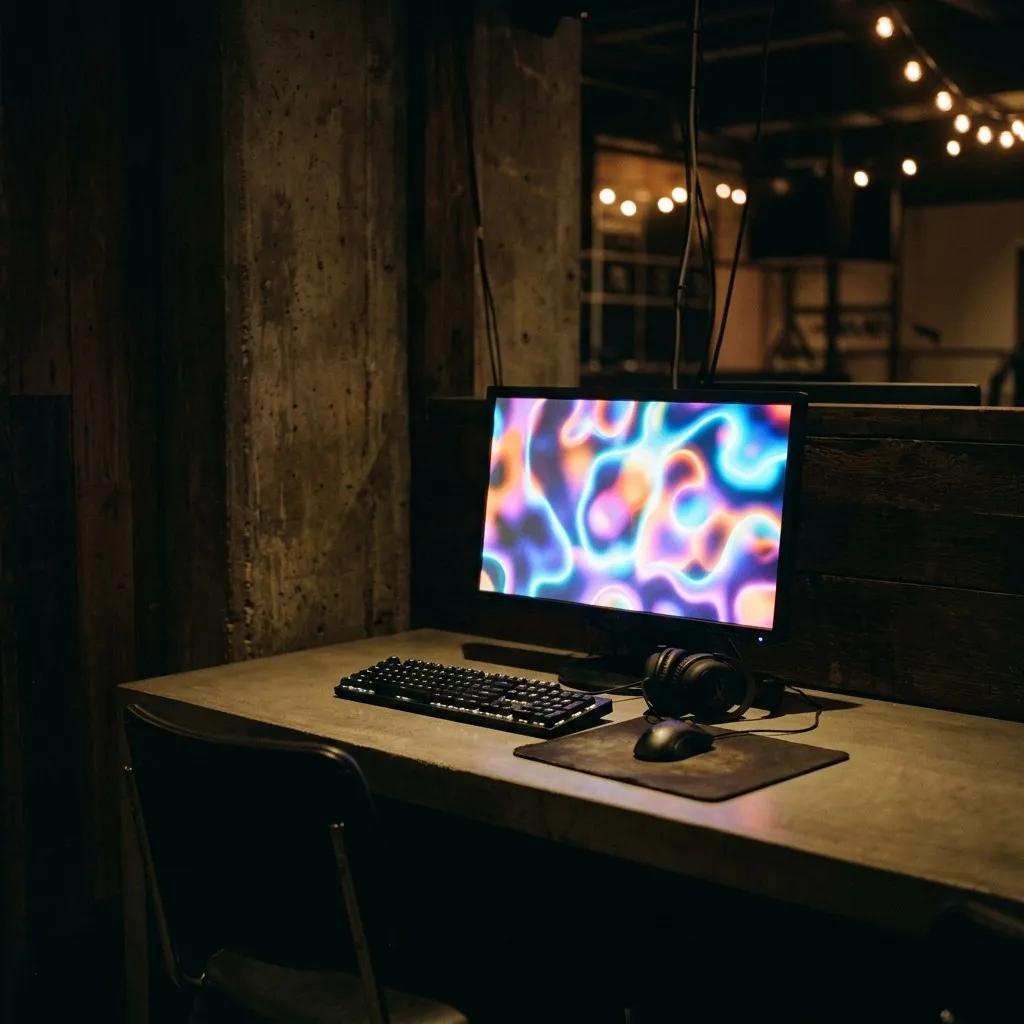 A quiet corner of the computer club with soft shadow